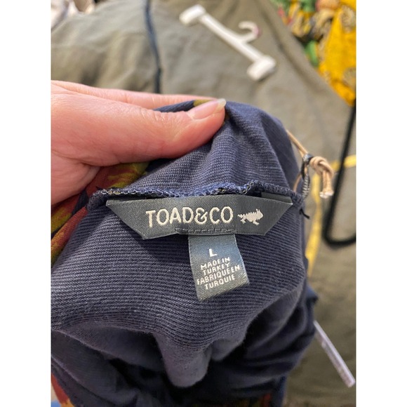 TOAD & CO Samba Organic Cotton Floral Navy Mini Skirt Large Granola Gorpcore - Picture 5 of 5